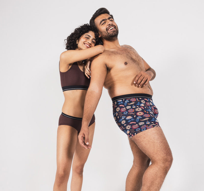 Buy Matching Underwear For Couples - Tencel Mens and Womens Underwear for  Couple Gifts - His and Hers Matching Undies Sets Online at desertcartINDIA